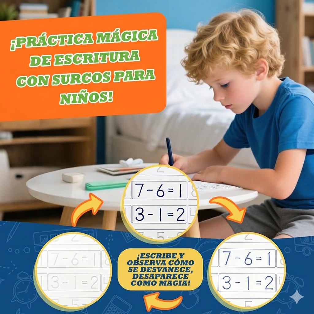 Cuaderno Reutilizable de Escritura — Mejora la Letra de tu Hijo en 30 Días