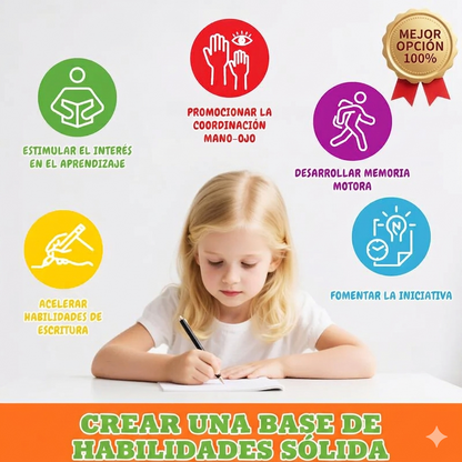 Cuaderno Reutilizable de Escritura — Mejora la Letra de tu Hijo en 30 Días